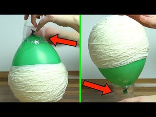 Collez un ballon sur un verre. Le lendemain, percez-le avec une fourchette.