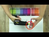 Elle colle 45 crayons de cire sur une toile et prend le sèche-cheveux