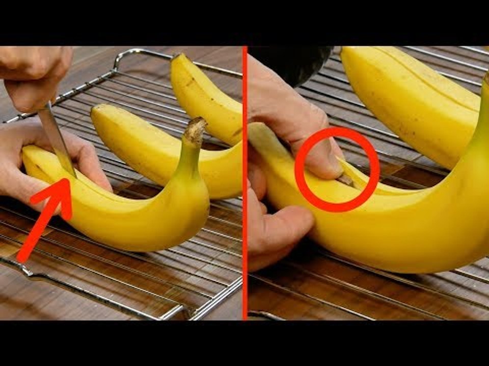 Genius Everyday Trick: Slit 3 Bananas – Here's Why!