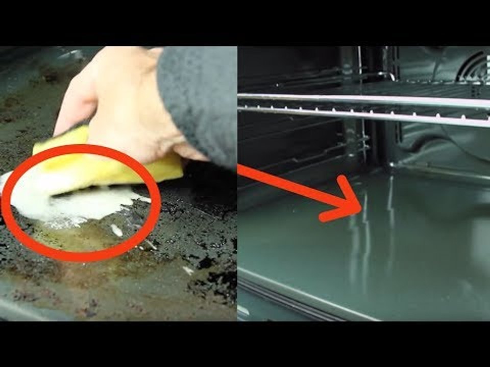 He puts THIS in the dirty oven. Next, it's as good as new.