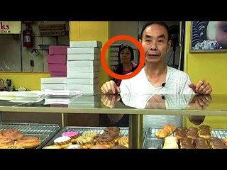 Quando a esposa do confeiteiro não foi à loja, os clientes suspeitaram que algo tinha acontecido.