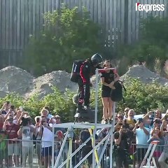 Pari raté pour l'"homme volant" Franky Zapata