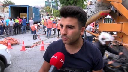 BAHÇELİEVLERDE CADDEDE ÇÖKME