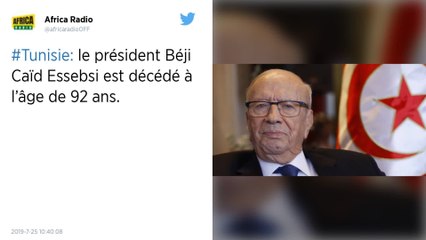 Tunisie. Le président Béji Caïd Essebsi est mort à l'âge de 92 ans