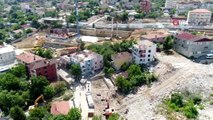 Üsküdar'da riskli binaların toplu yıkımı havadan görüntülendi