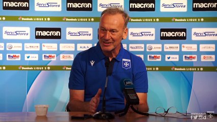 Conférence de presse de Jean-Marc Furlan avant Rodez-AJA