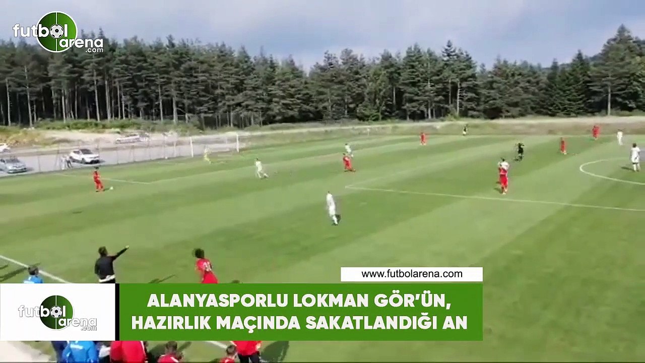 Alanyasporlu Lokman Gör'ün, hazırlık maçında sakatlandığı an