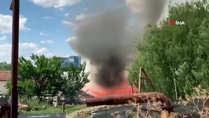 Başkent'te besi çiftliğinde alevler yükseldi