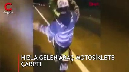 Tek teker üstünde gitti, havaya uçtu!
