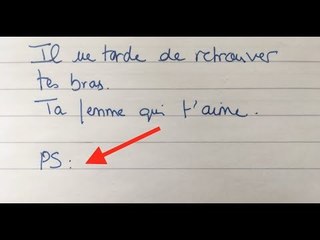 Quand cet homme lit la lettre de sa femme, il court immédiatement dans le garage