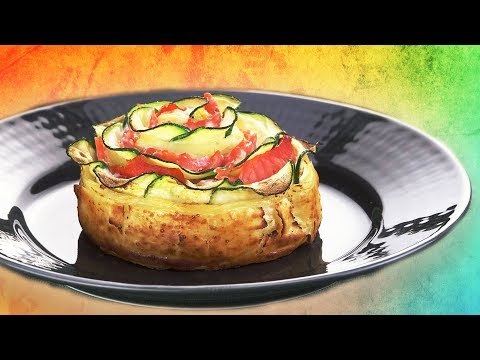 Amuses-bouches de courgette : des fleurs feuilletées au fromage et saumon