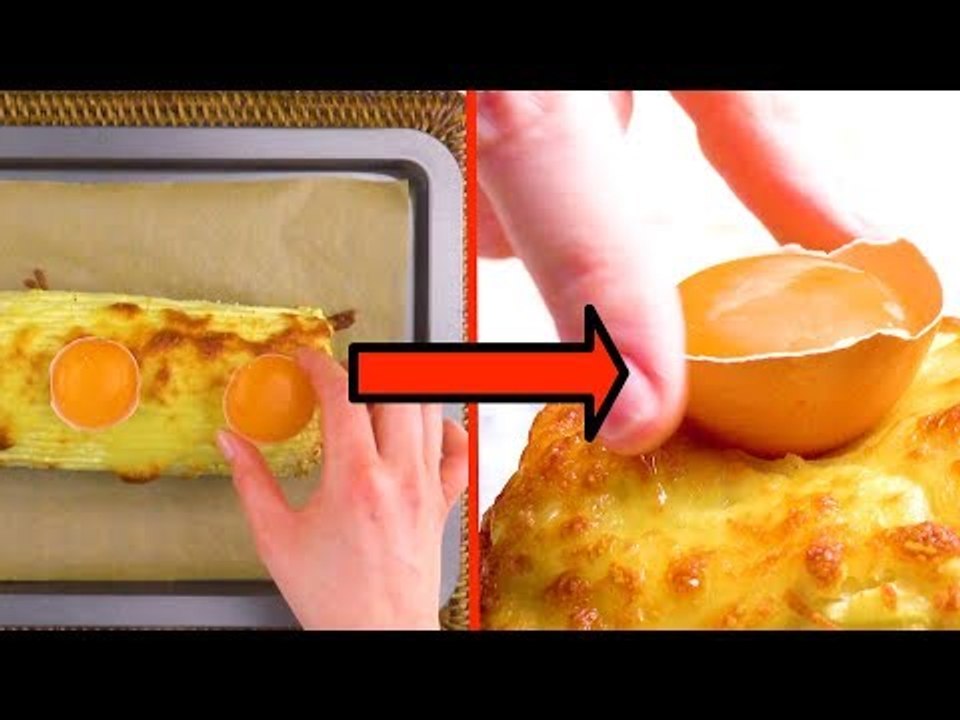 Déposez trois oeufs sur ce rouleau de carbonara pour le rendre parfait !