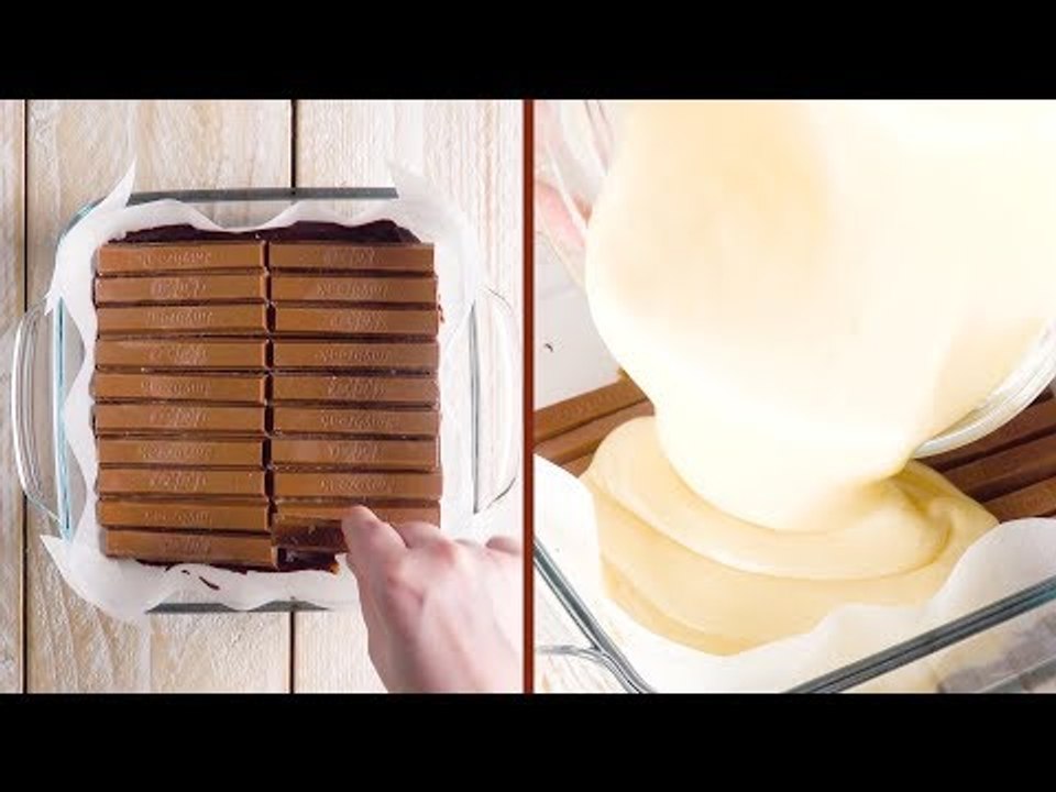 On fait rentrer 20 KitKat dans un gâteau !