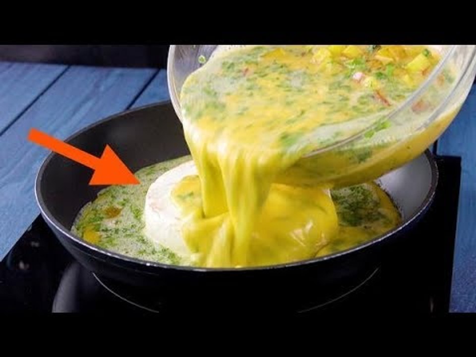 On pense que la poêle est pleine d'oeufs. Mais personne ne s'attend à ce qu'il y a à l'intérieur !