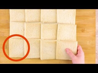 Prenez 12 tranches de pain de mie et aplatissez-les. Le résultat ? Génial !