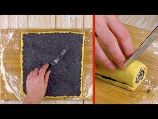 Étalez la pâte et coupez le rouleau. Le résultat est étonnant !
