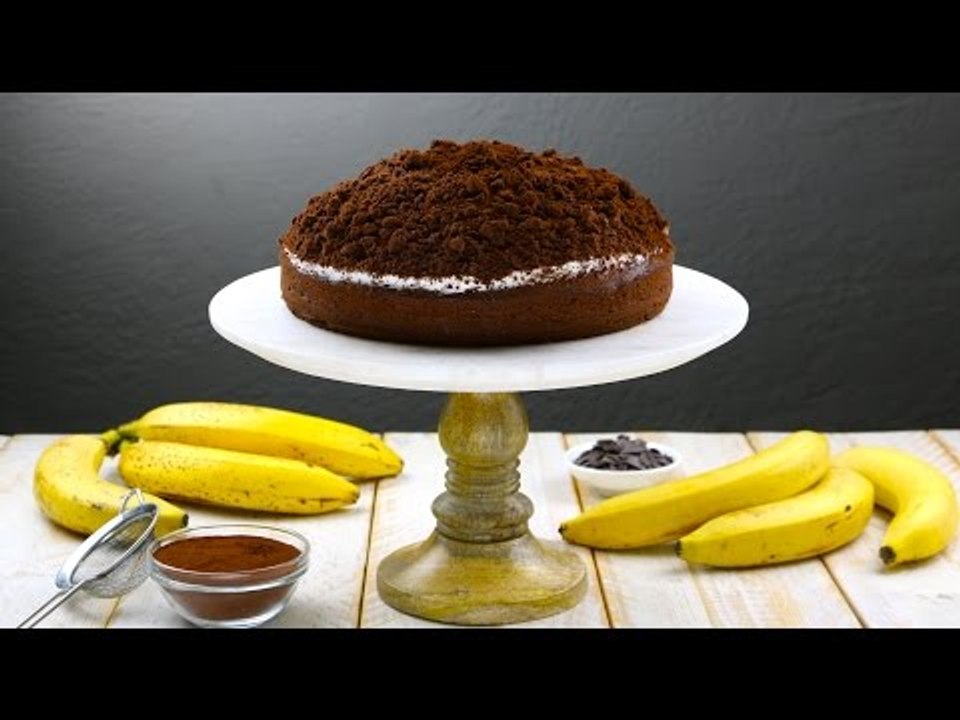 Bolo Toupeira: combinação perfeita de um creme delicioso e bananas