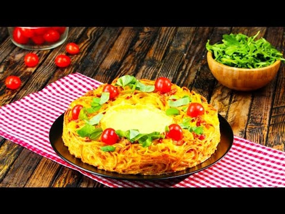 Uma receita que vale ouro: Coroa de carbonara com camembert