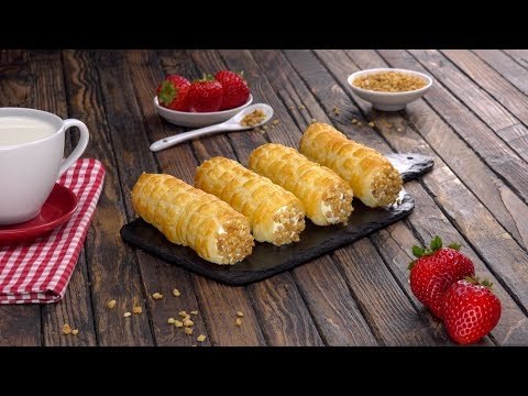 Enrolados e irresistíveis: Enrolados crocantes de morango