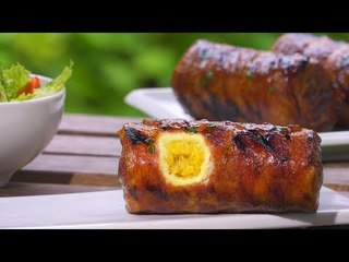 Apenas 4 ingredientes: milho grelhado envolto em bacon
