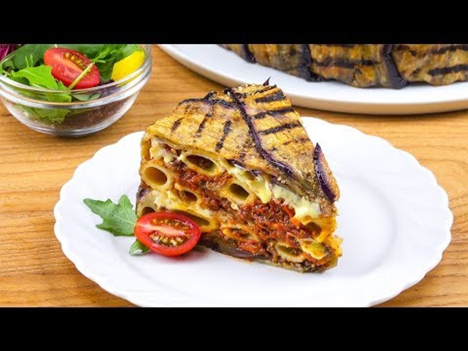 Nossa torta de macarrão e berinjela vai se tornar o seu prato preferido