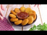 Um aperitivo para amantes de queijo: empanado quatro queijos