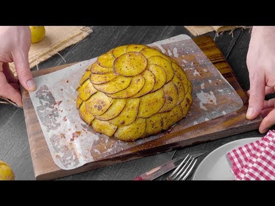 O que tem dentro desta cúpula de batatas?