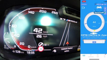 BMW X7 M50d ACCELERATION & TOP SPEED 0-260KMH 0-162MPH DRAGY GPS by AutoTopNL