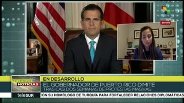 teleSUR Noticias: Gobernador de Puerto Rico presenta su renuncia