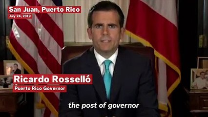 Descargar video: Puerto Rico Governor Ricardo Rosselló Resigns Amid Mass Protests