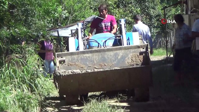 Selde telef olan hayvanlar felaketin şiddetini gözler önüne serdi