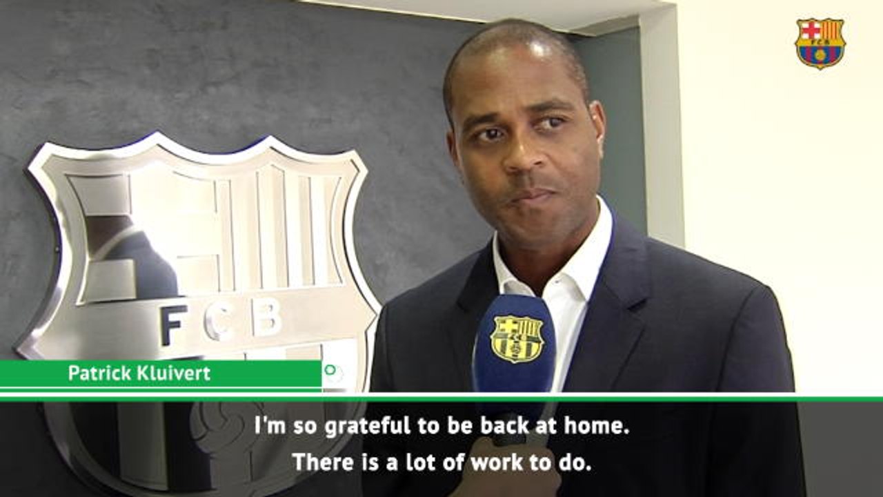 Kluivert thrilled at Barcelona return as new academy director