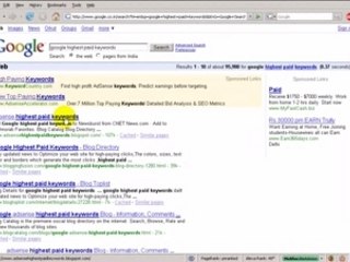 google highest paid keywords