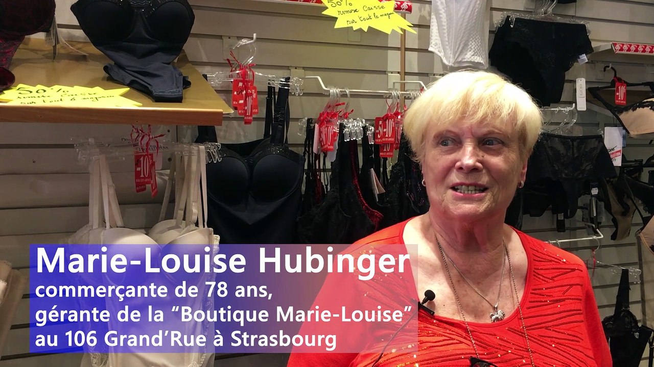 DNA - Marie-Louise Hubinger prend sa retraite (Boutique de Lingerie Marie-Louise, Grand'Rue à Strasbourg)