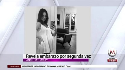 Anne Hathaway presume su segundo embarazo en redes sociales