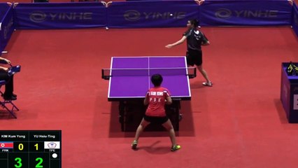 Yu Hsiu-Ting vs Kim Kum Yong | 2019 ITTF Pyongyang Open Highlights (Group)