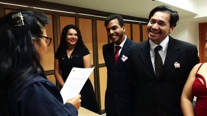 First male gay couple marries in Ecuador after same-sex law