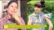 Susana Velasco desmiente que la vocalista de Belanova sea hija de la India María.