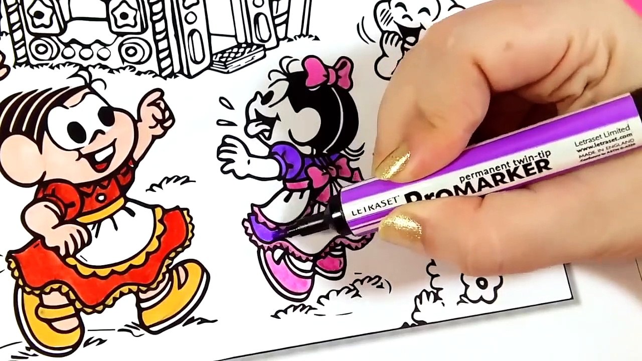 Colorindo Turma da Mônica Desenhos animados Brinquedos para crianças Cores Pinturas Musica Infantil