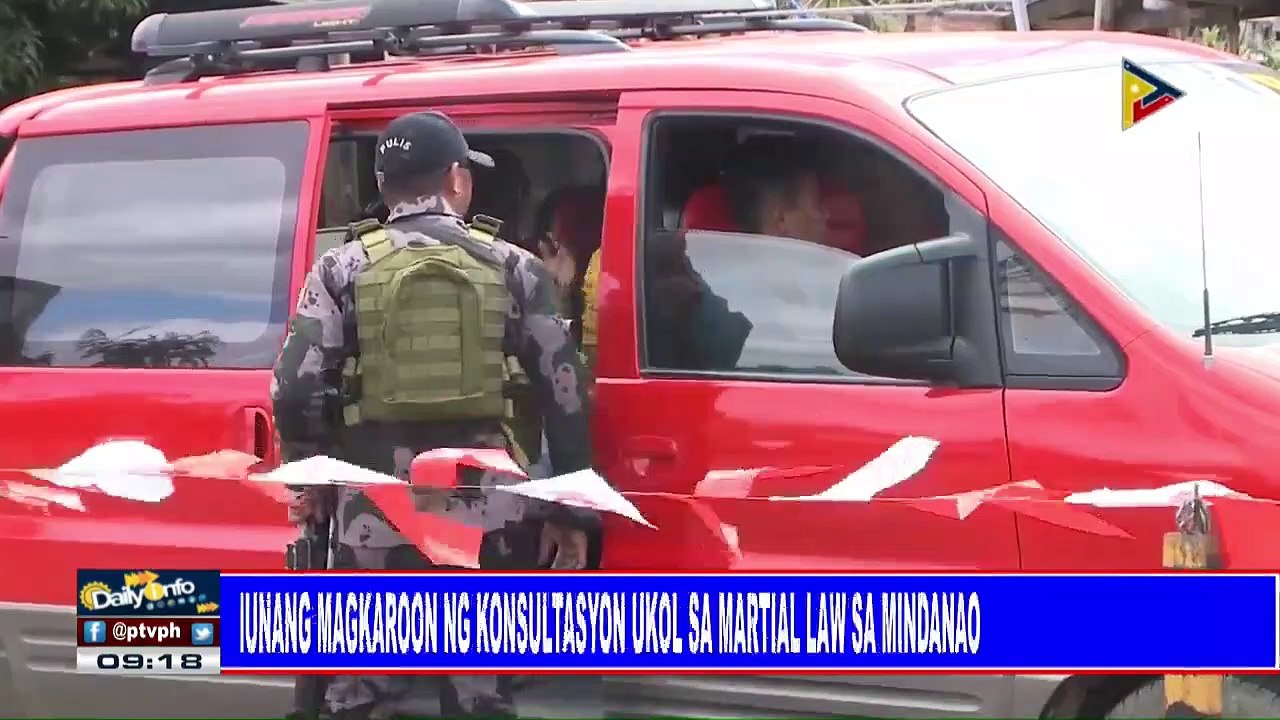 Pres. #Duterte, nais munang magkaroon ng konsultasyon ukol sa Martial Law sa Mindanao