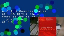 R.E.A.D Concise Rules of APA Style (APA, Concise Rules of APA Style) (Concise Rules of the
