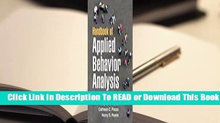 Full E-book Handbook of Applied Behavior Analysis  For Trial