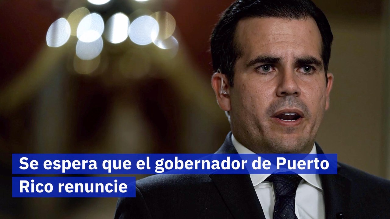 Se espera que el gobernador de Puerto Rico renuncie