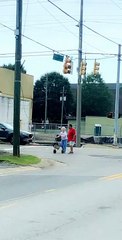 Good Samaritan Helps with Street Crossing