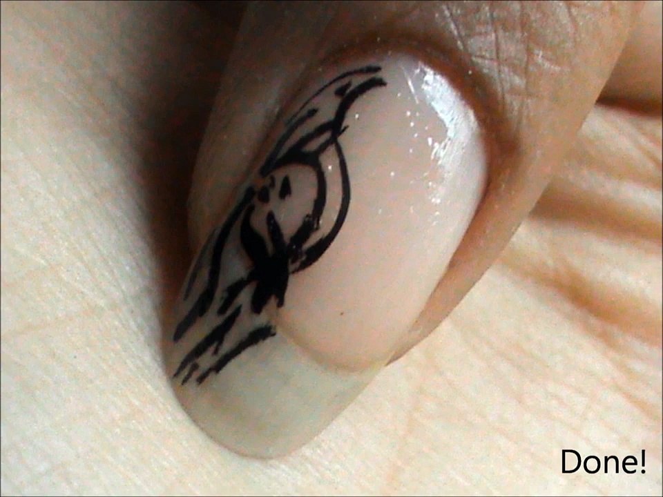 Naked Nails! _Nail Art Drawing Tutorial_