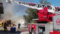 İzmir’in Bornova ilçesindeki palet fabrikasında büyük bir yangın çıktı. Olay yerine çok sayıda itfaiye ekibi sevk edildi