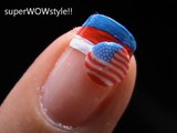 4th of July Nails ! __ USA Flag Nail Art designs (Independence Day)