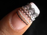 Lace Nail Art Designs (Using Stickers)
