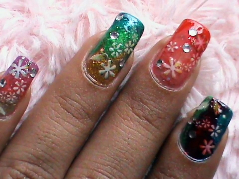 Magic Nails _ Colorful Gradient Nails !!