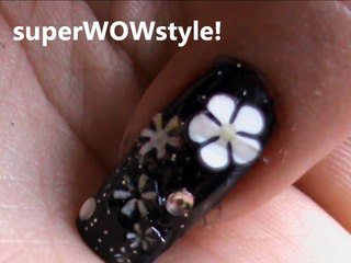 Night Flower ! - Fimo Nail Designs